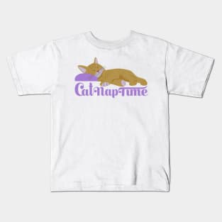 Cat nap time Kids T-Shirt